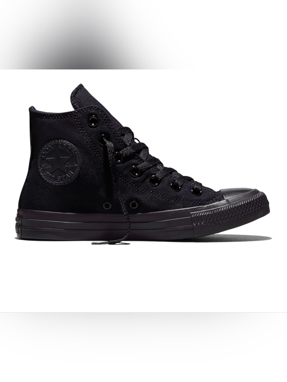Converse Chuck Taylor All Star High Tops in the "Black Monochrome